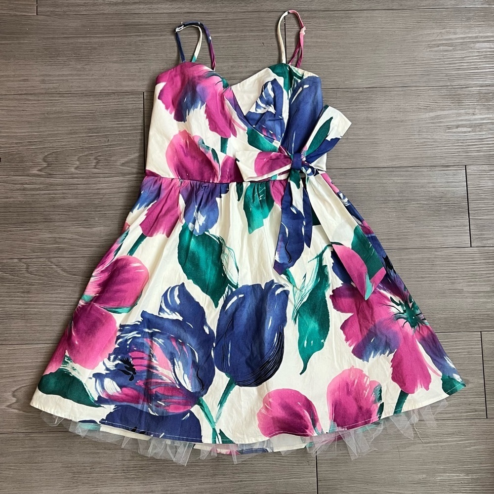 Y2K Delia’s Floral Tulip Print A Line Spring Dress Size 3